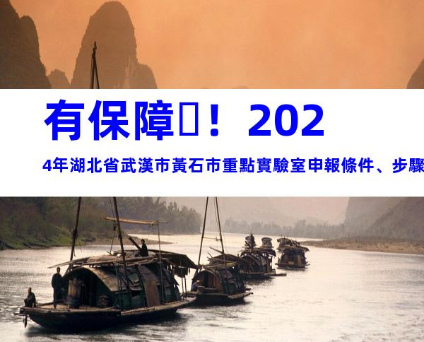 有保障！2024年湖北省武漢市黃石市重點實驗室申報條件、步驟指南